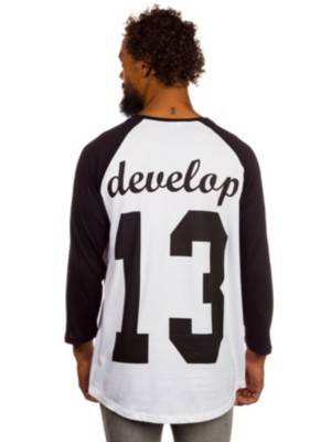 White Baseball College T-Shirt LS