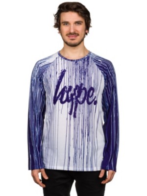 Navy Drips T-Shirt LS
