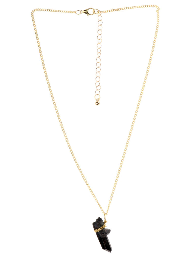 Cafe Char Stone Gold Wrap Necklace