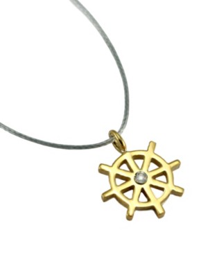 Steering Wheel S Gold Necklace