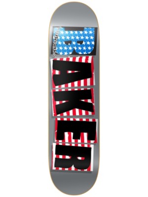 Brand Logo Silver USA 7.875'' Skateboard